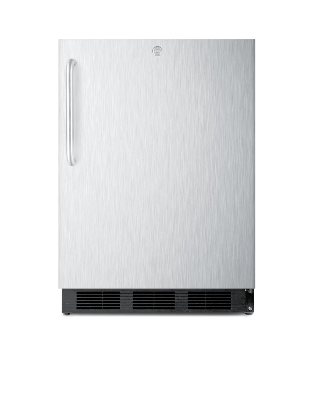 Commercial outdoor all-refrigerator for built-in or freestanding use, with a complete stainless steel exterior